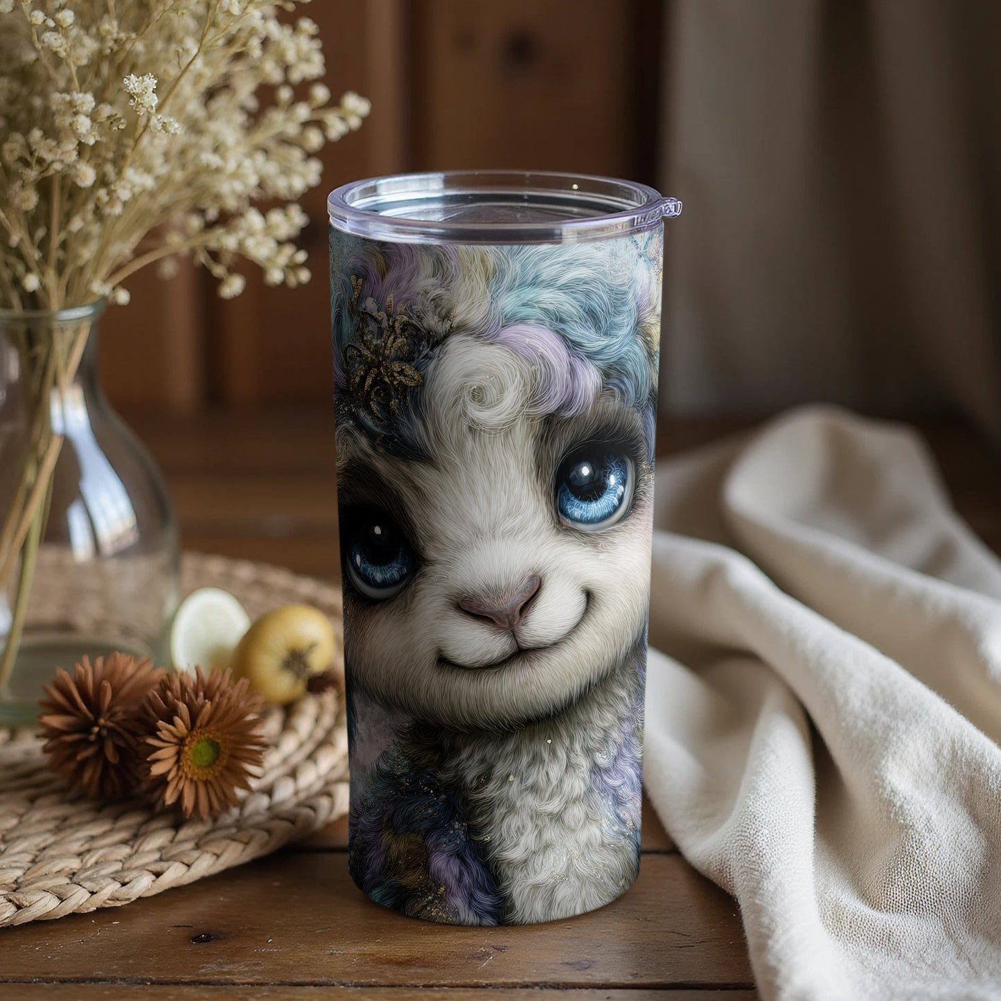 Adorable Blue Eyed Animal Art Home Decor Tumbler