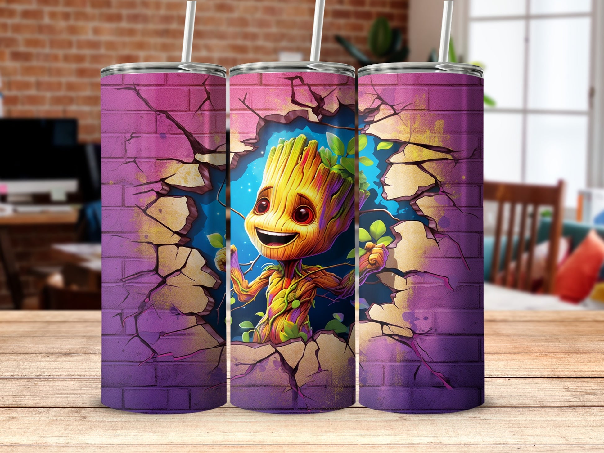 Adorable Baby Tree Breaking Through Wall Tumbler