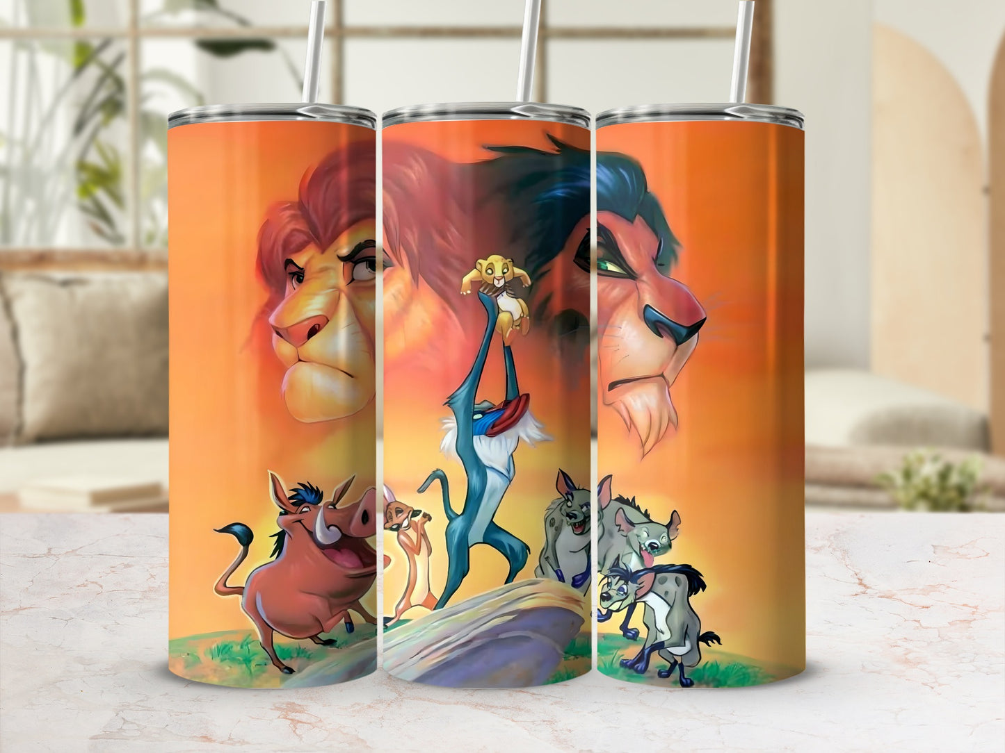 Lion King Themed Colorful Graphic Tumbler Product