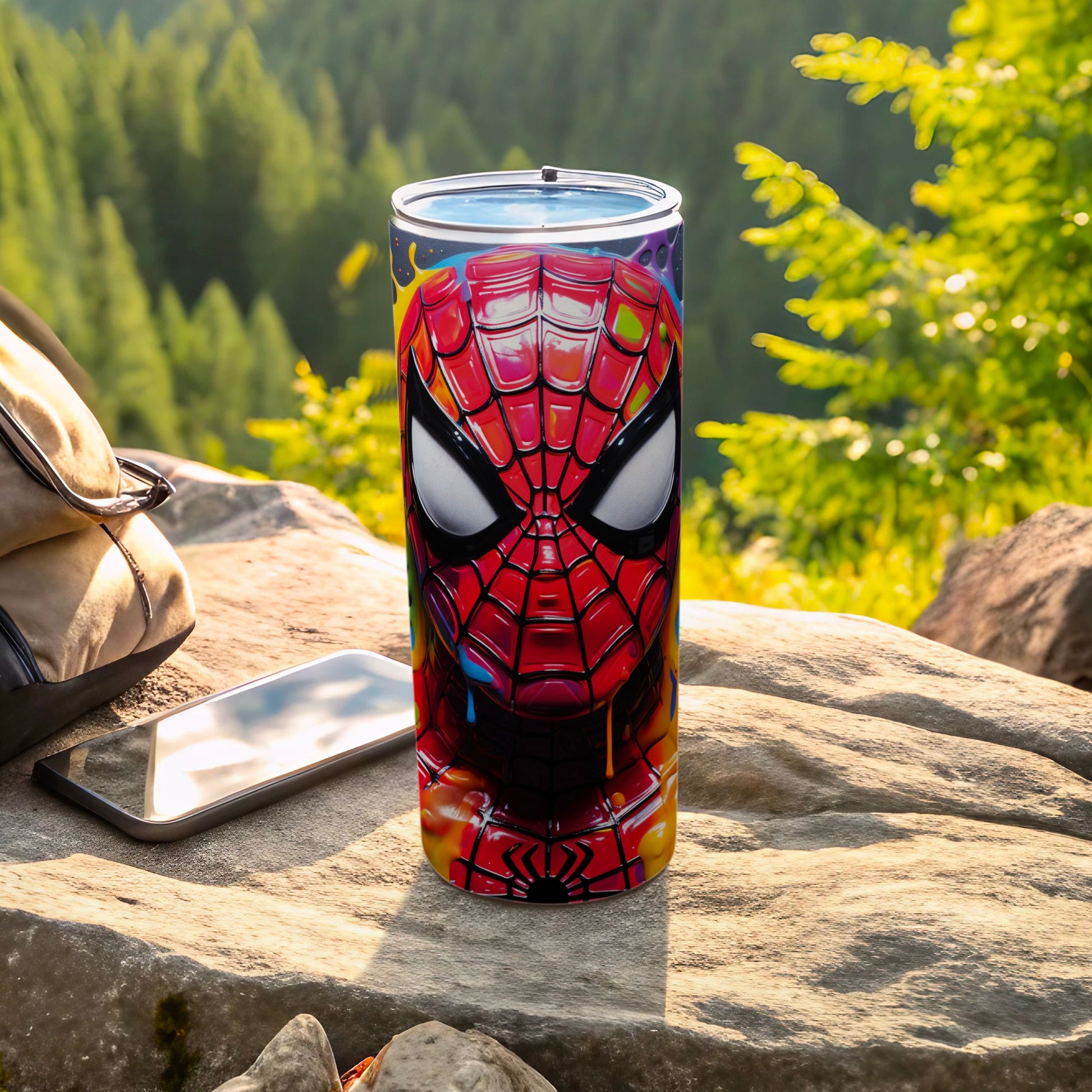 Vibrant Spider Man Tumbler Perfect for Outdoor Adventures