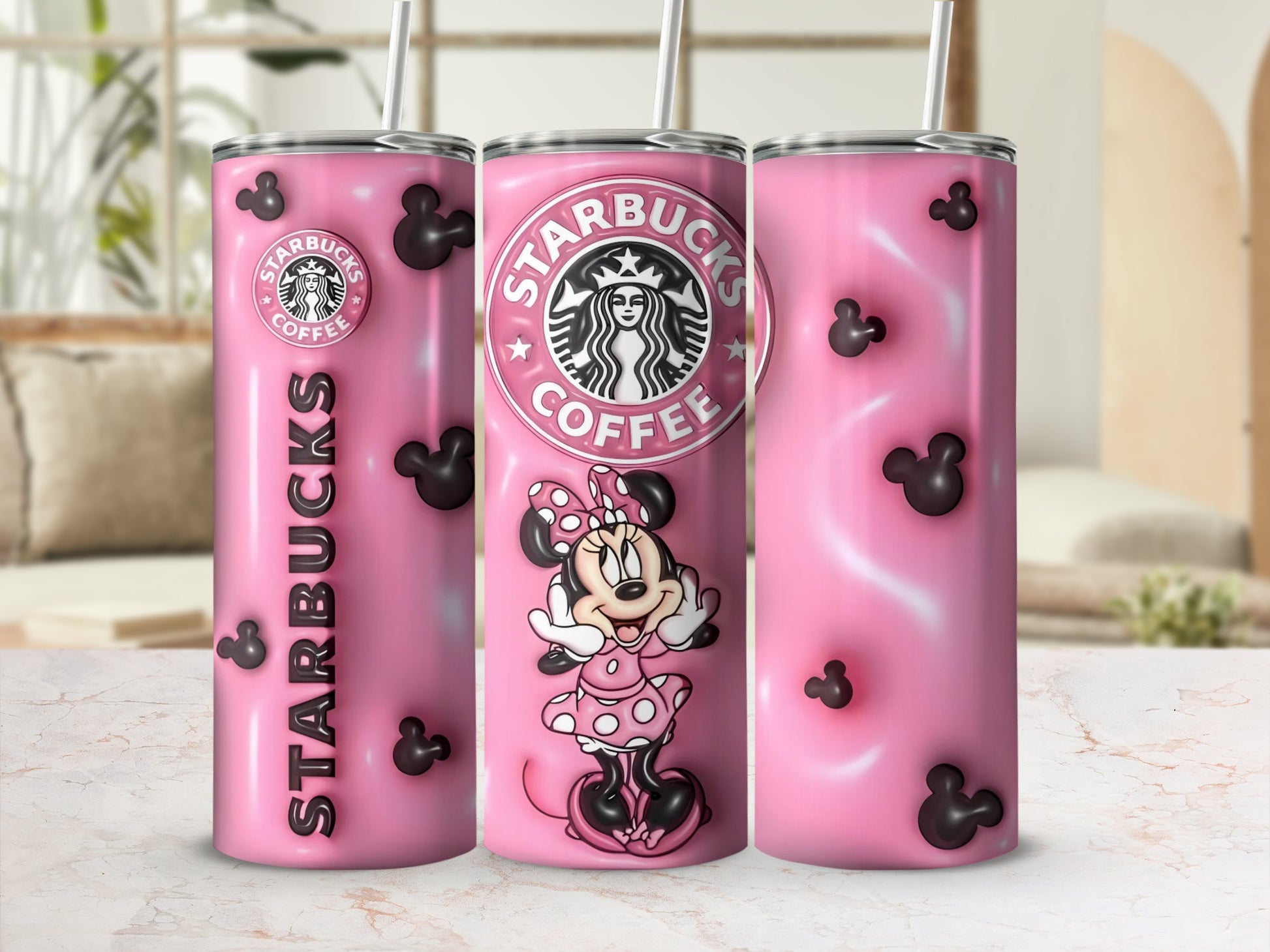 Starbucks Minnie Mouse Pink Tumbler with Straw Product