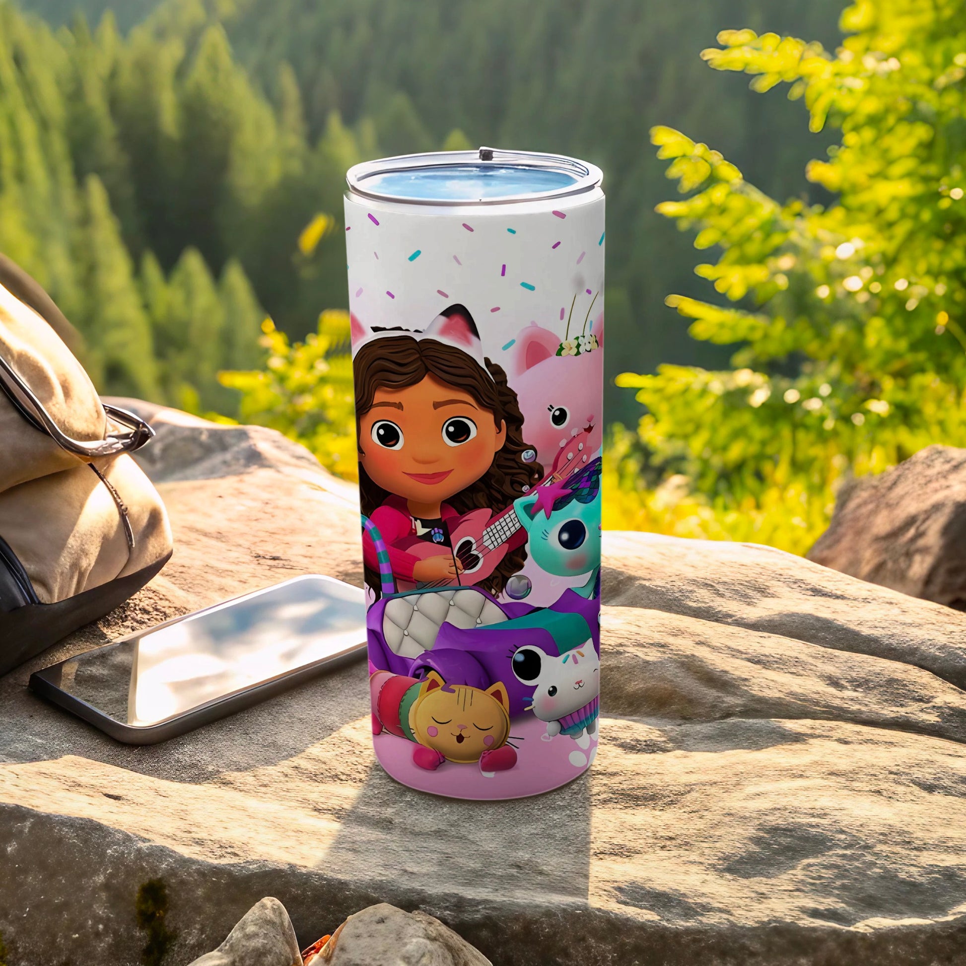 Colorful Cartoon Character Design Travel Mug