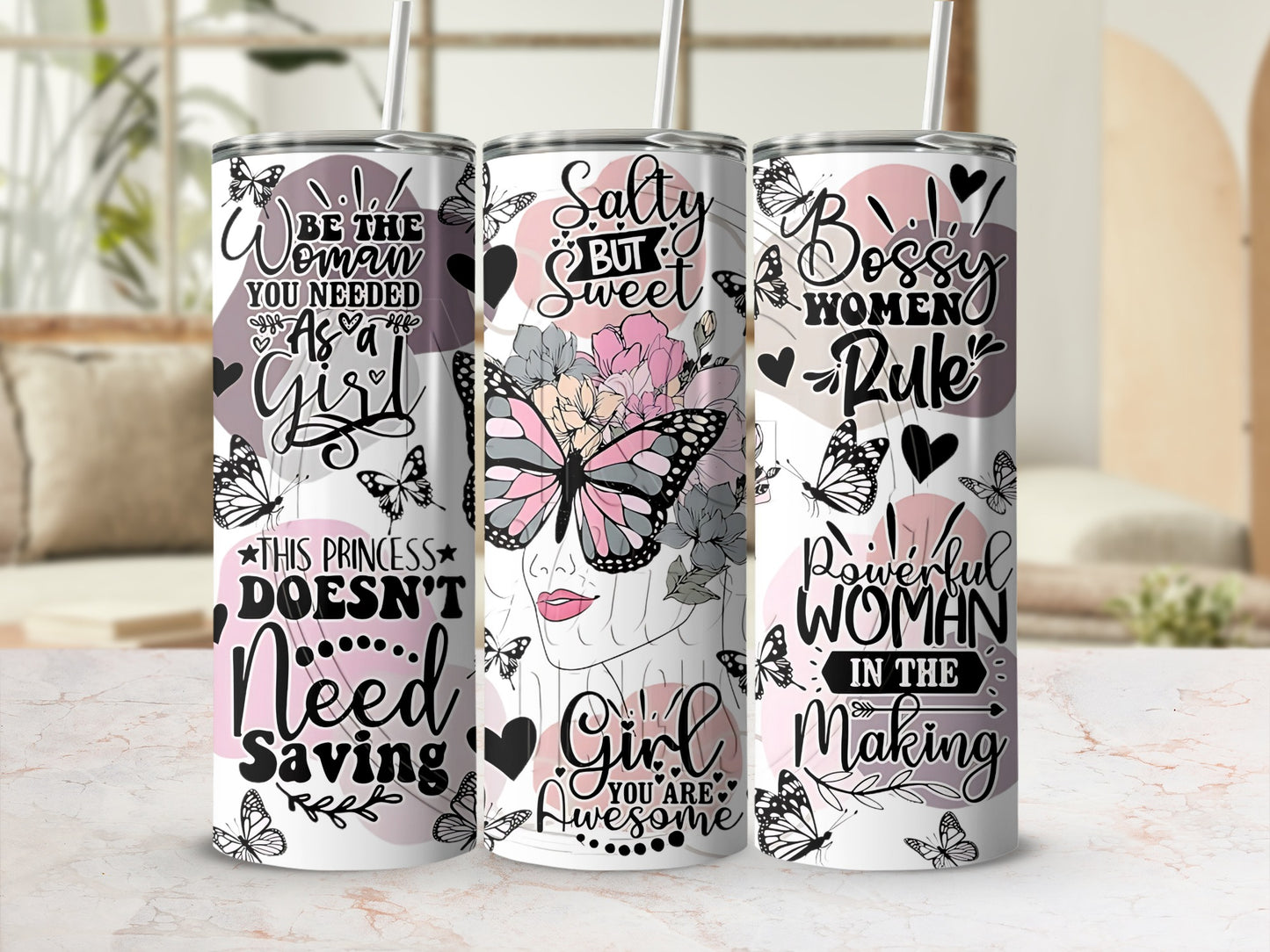 Empowering Quotes for Women Stainless Steel Tumbler