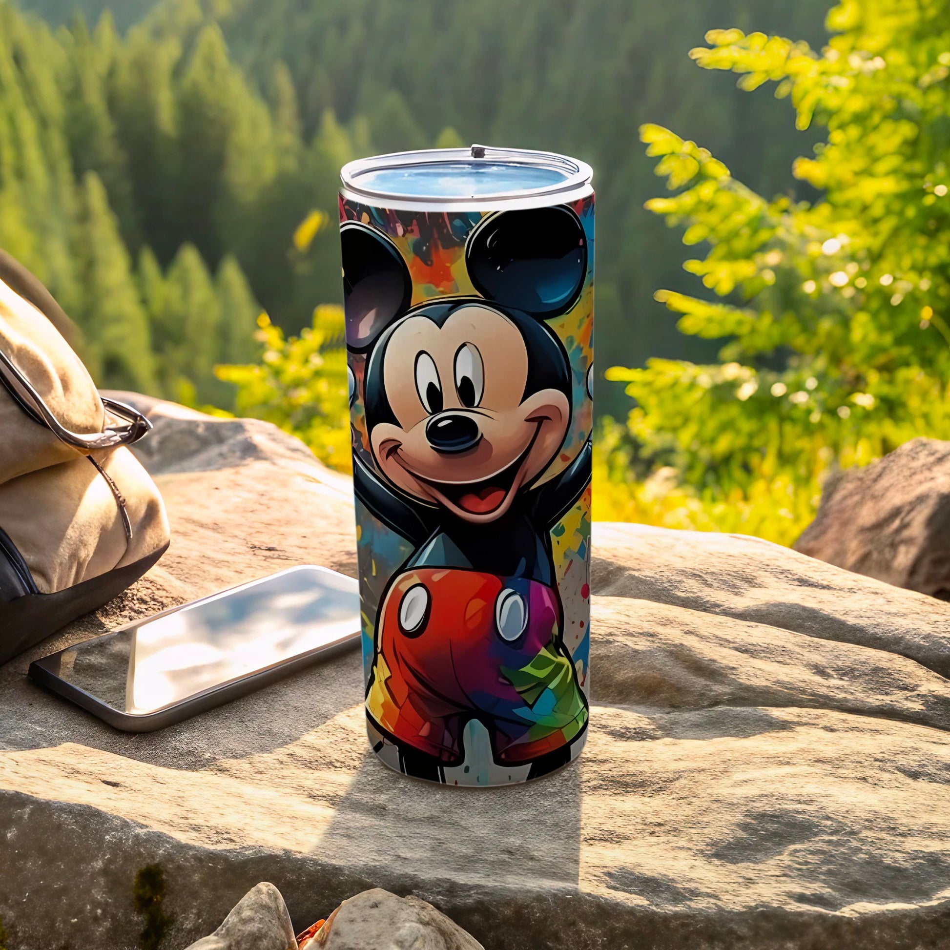 Colorful Cartoon Character Travel Tumbler with Lid