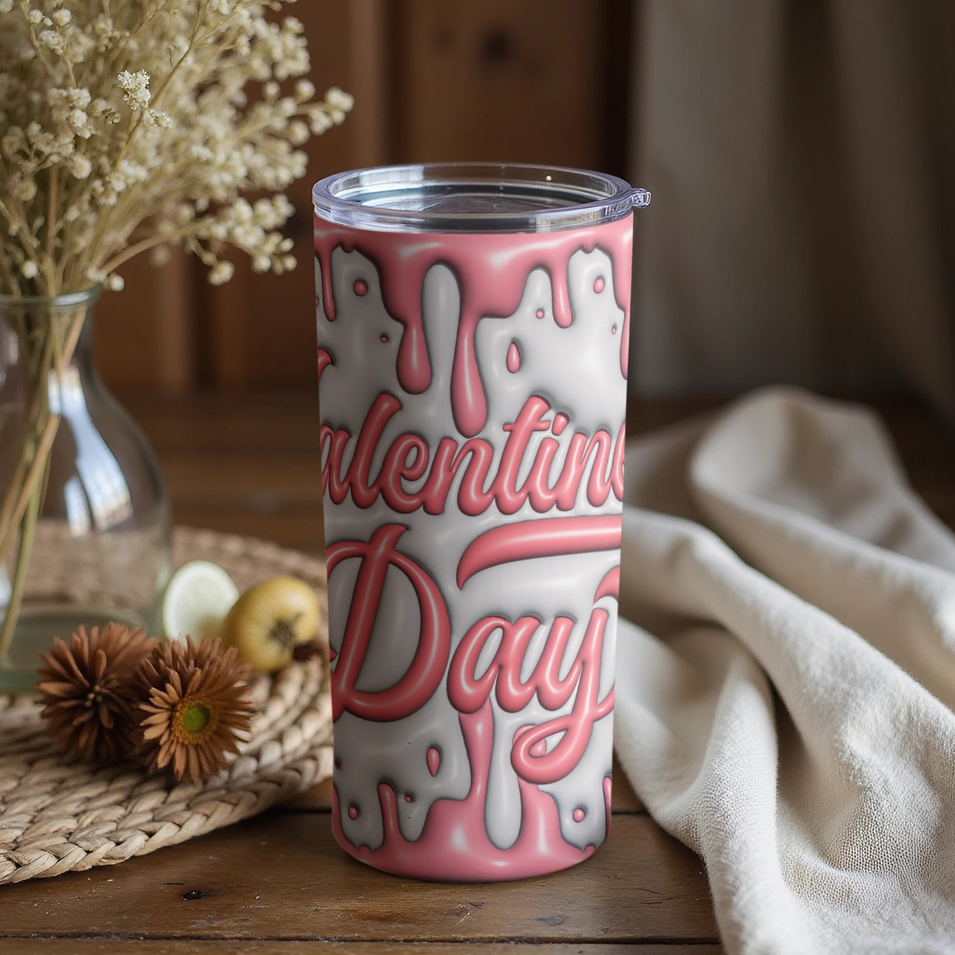 Valentine's Day Red and White Tumbler