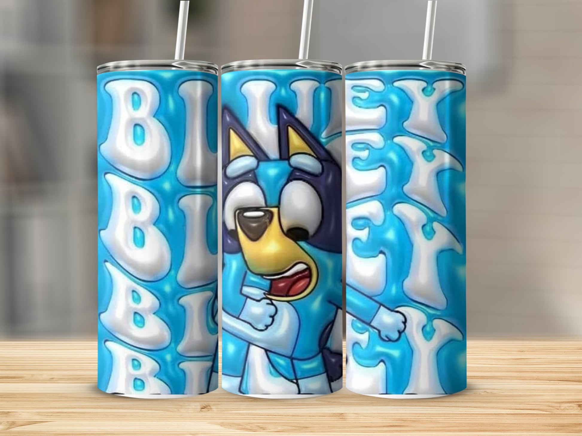 Bluey Cartoon Character Bluey Name Fun Vibrant Tumbler product type