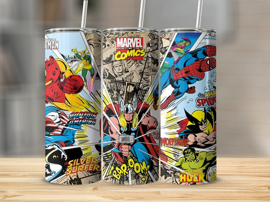 Marvel Comics Superhero Characters Tumbler Cup