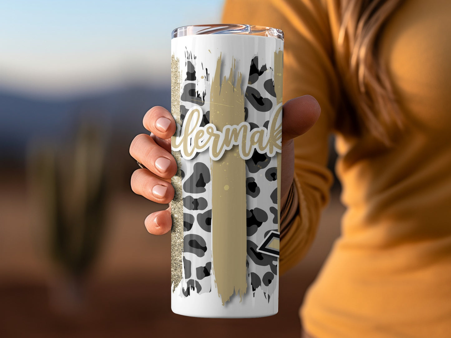 Boilermakers Leopard Stripes with Purdue Logo Tumblers