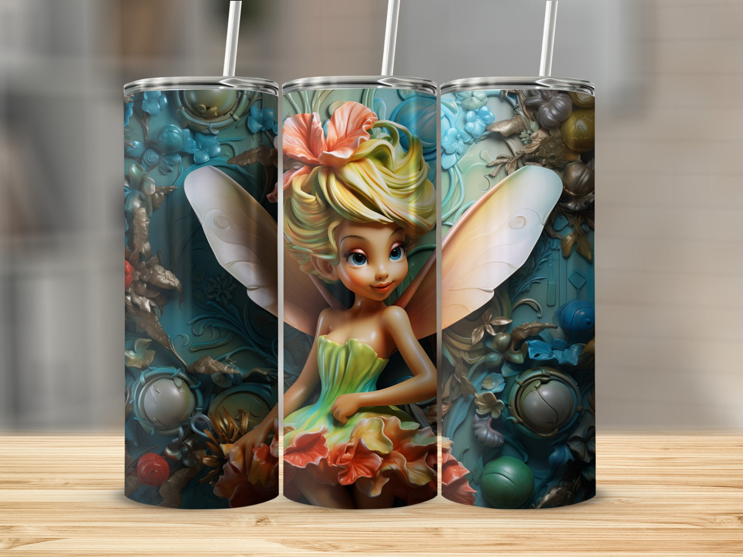 Enchanting Fairy Artwork Drinkware with Colorful Design