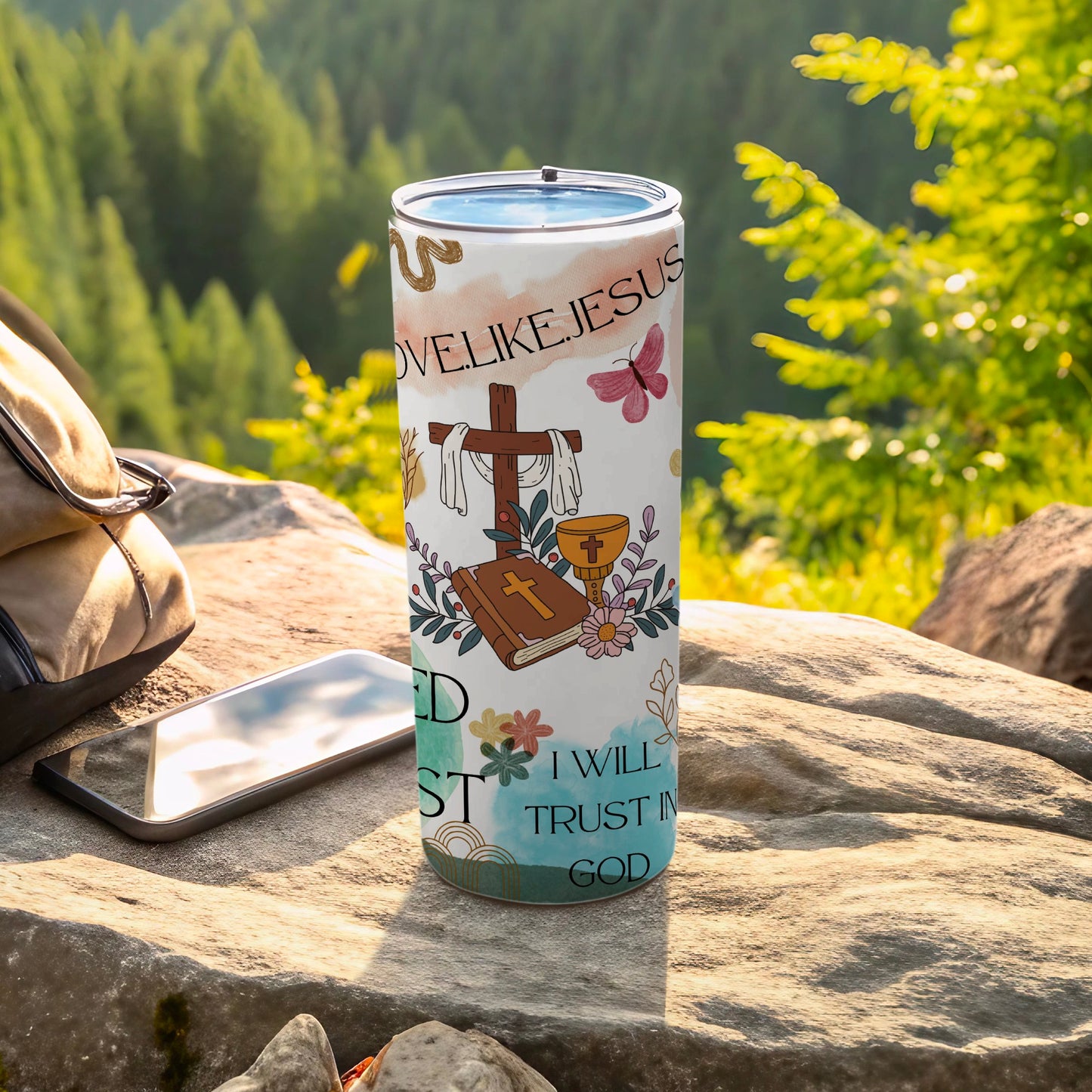Religious Inspirational Trust in God Insulated Tumbler