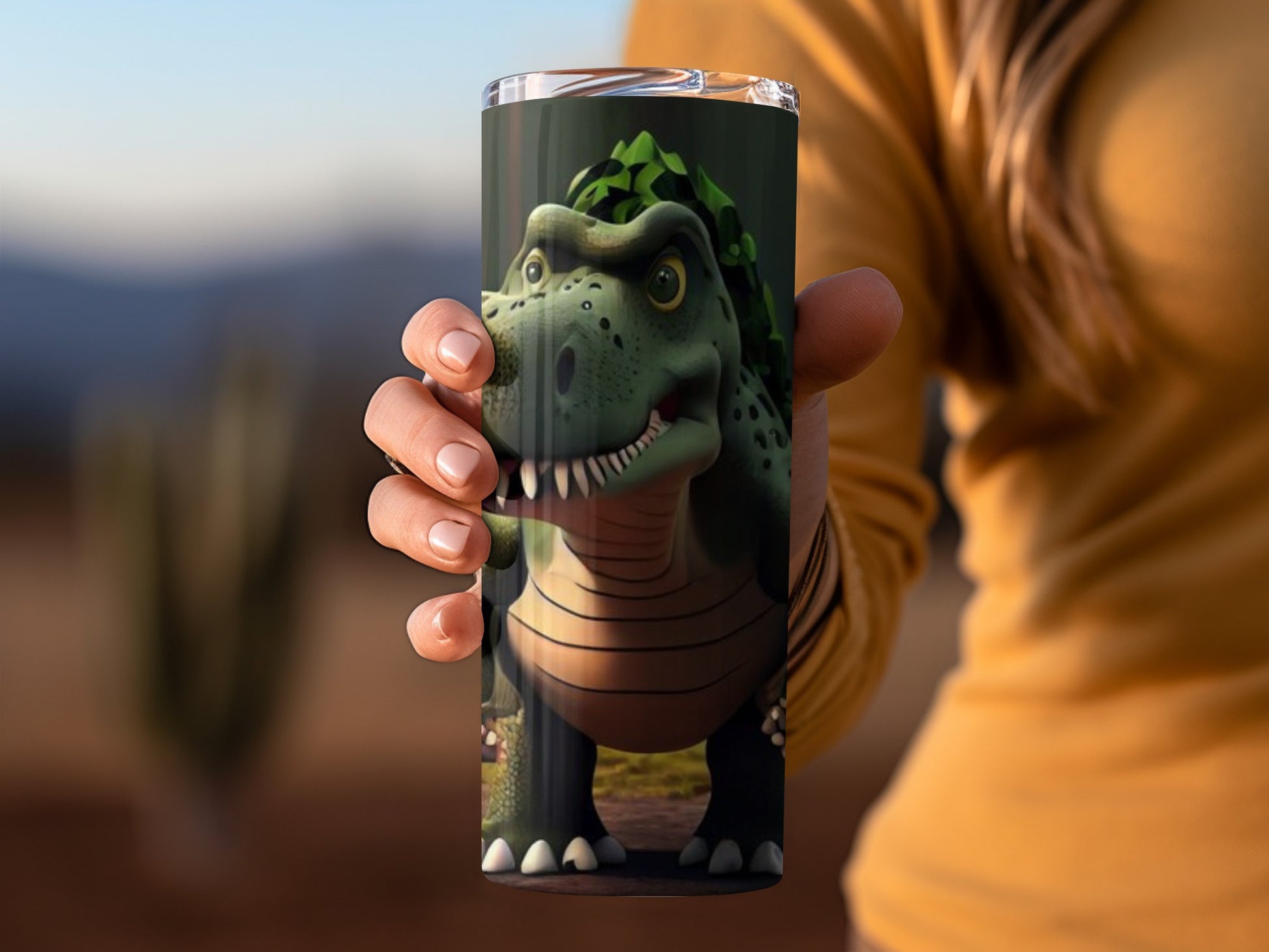 Cute Dinosaur Design Travel Tumbler Insulated Bottle