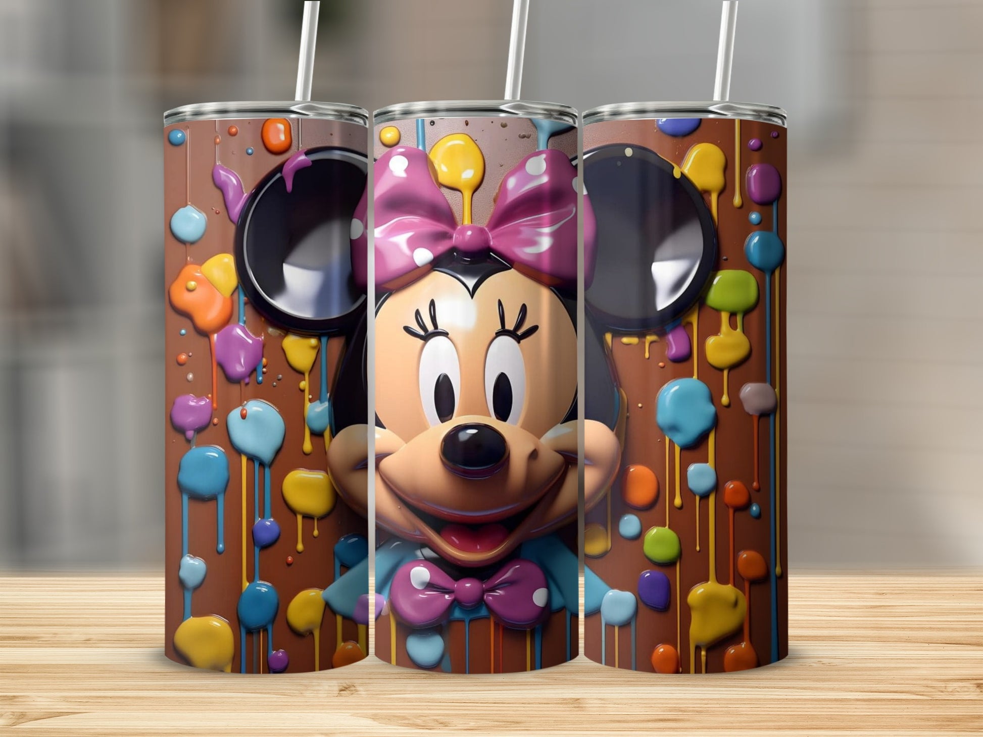 Colorful Bow and Drip Design Insulated Tumbler
