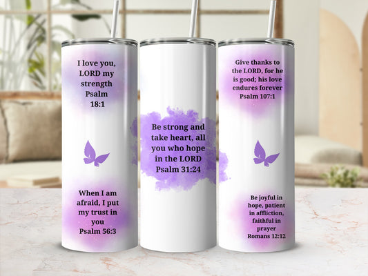 Inspirational Bible Verse Stainless Steel Tumbler