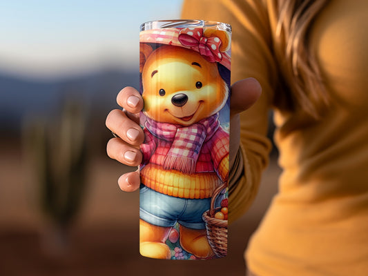Pooh with a Red Bow and Fruits Tumblers