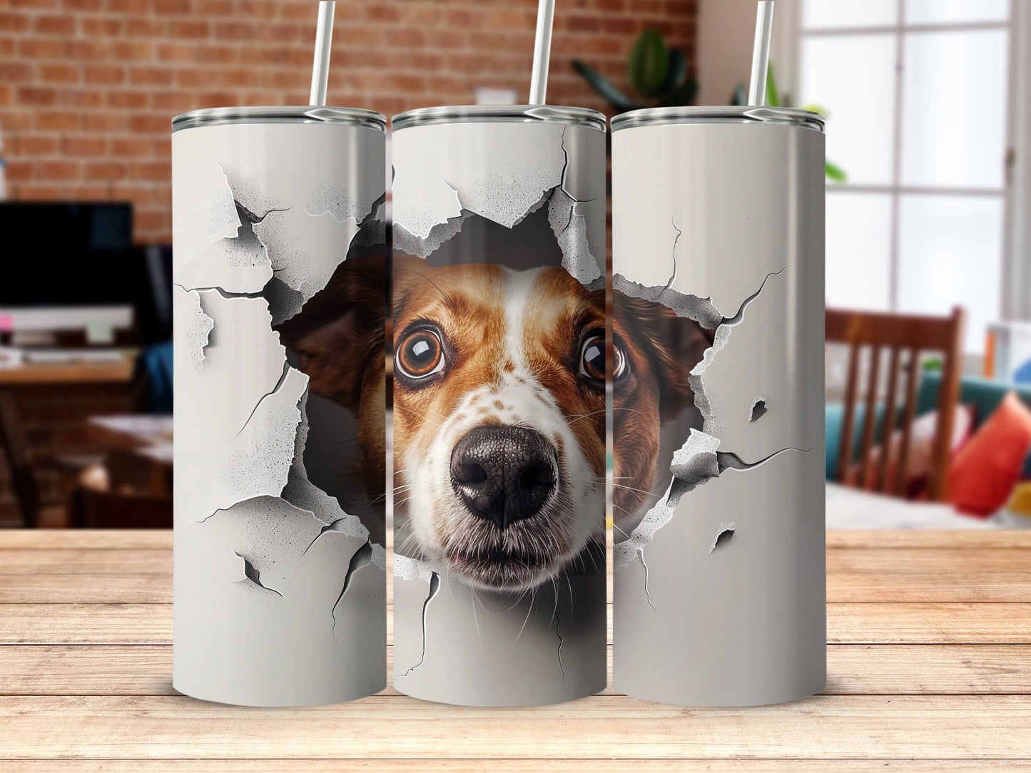 Playful Puppy Peeking Broken Wall Effect Tumbler product type
Dog Tumbler
Puppy Design
Animal Drinkware
Pet Lover Gift
Cute Dog Art
Cracked Wall
Broken Effect
Novelty Tumbler
Unique Design
Playful Puppy
Tumbler Gift
Dog Owner
Beverage Holder
Graphic Tumbler
Pet Theme
Adorable Dog
Custom Tumbler
Funny Dog
Dog Face Tumbler
Cracked Design