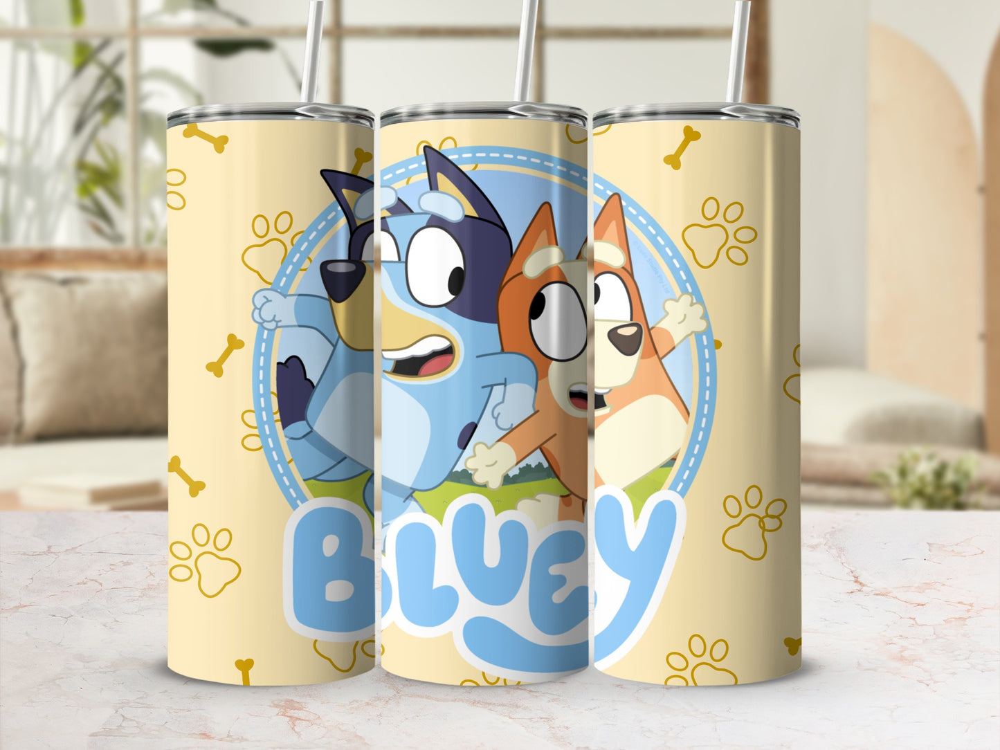 Cute Bluey Character Design Tumbler for Kids Fans