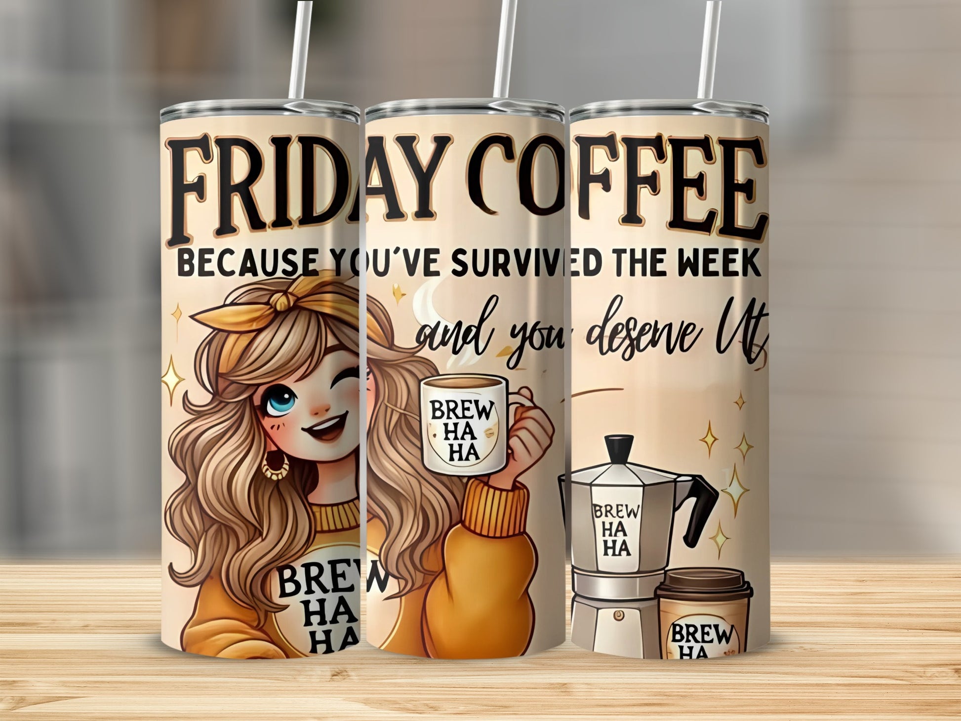 Friday Coffee Design You've Survived the Week Tumbler