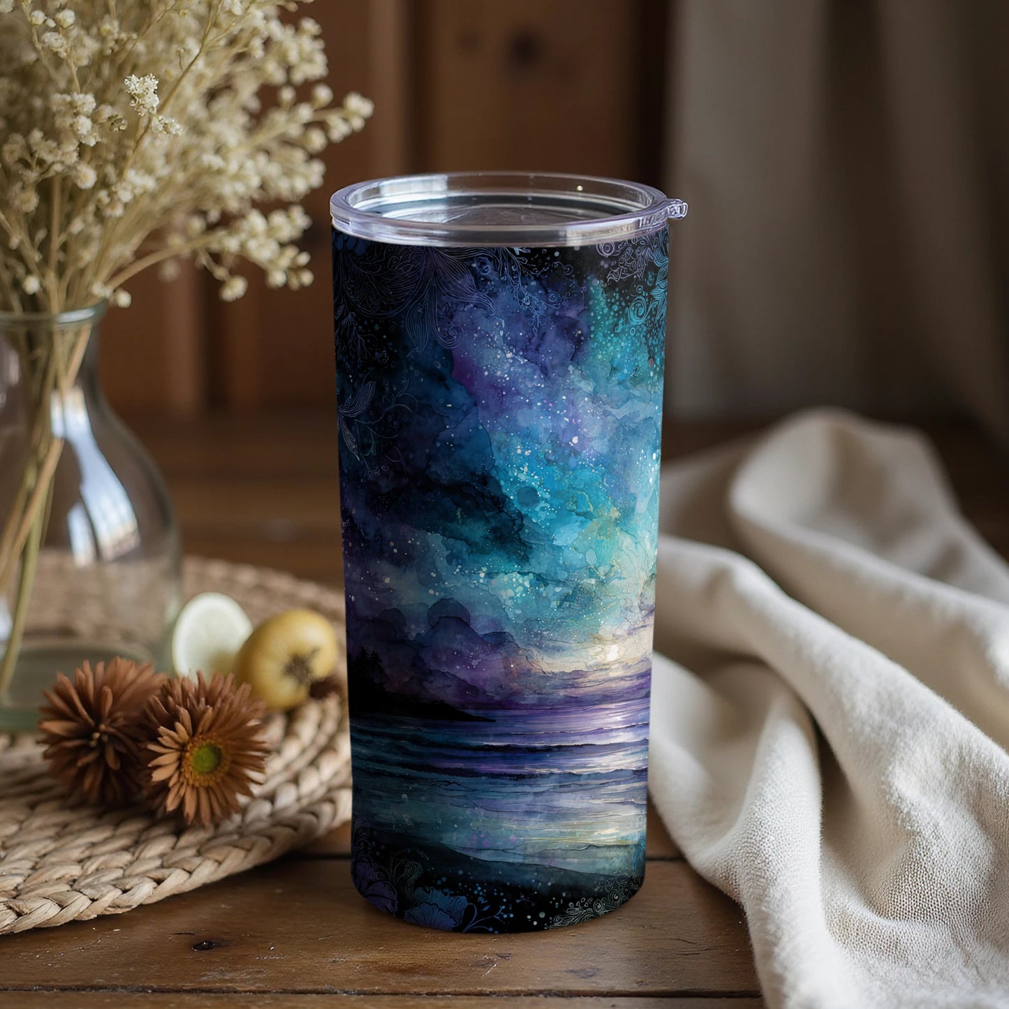 Enchanting Galaxy Ocean Tumbler Perfect For Drink Lovers
