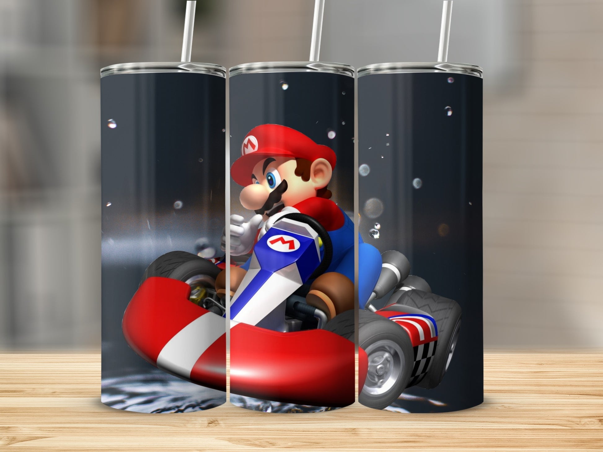 Animated Racing Character Tumbler Wrap Design