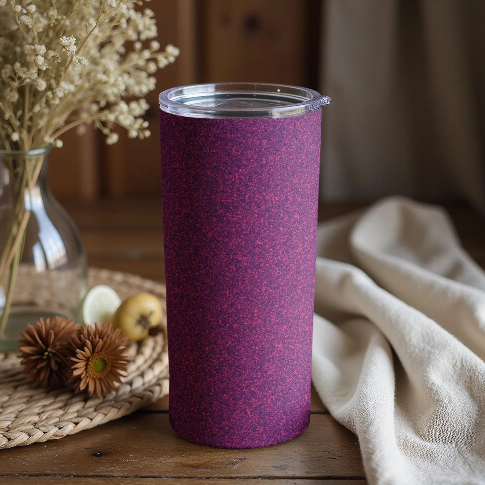 Purple Patterned Insulated Tumbler for Everyday Use