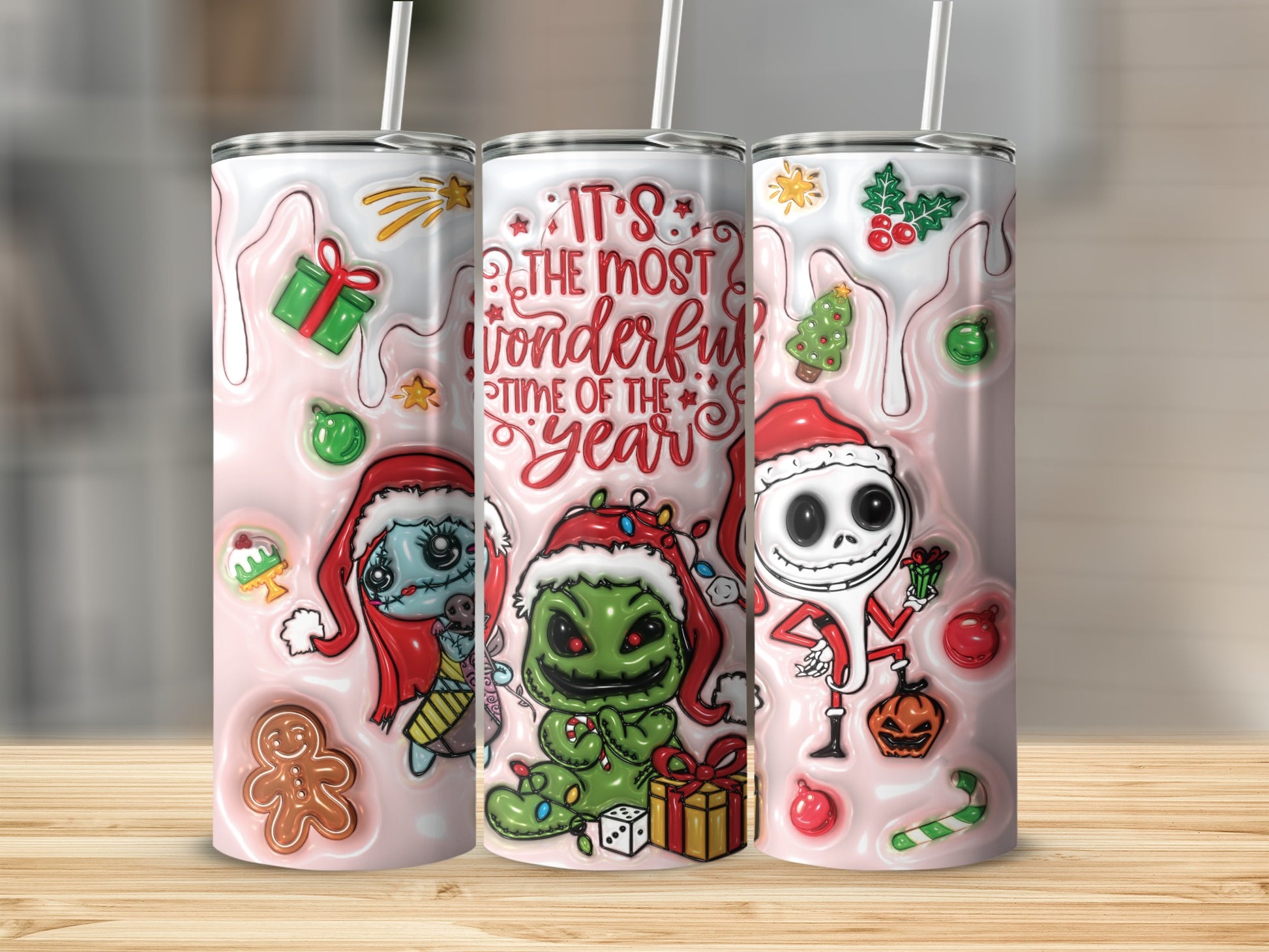 Adorable Holiday Themed Character Tumblers Set