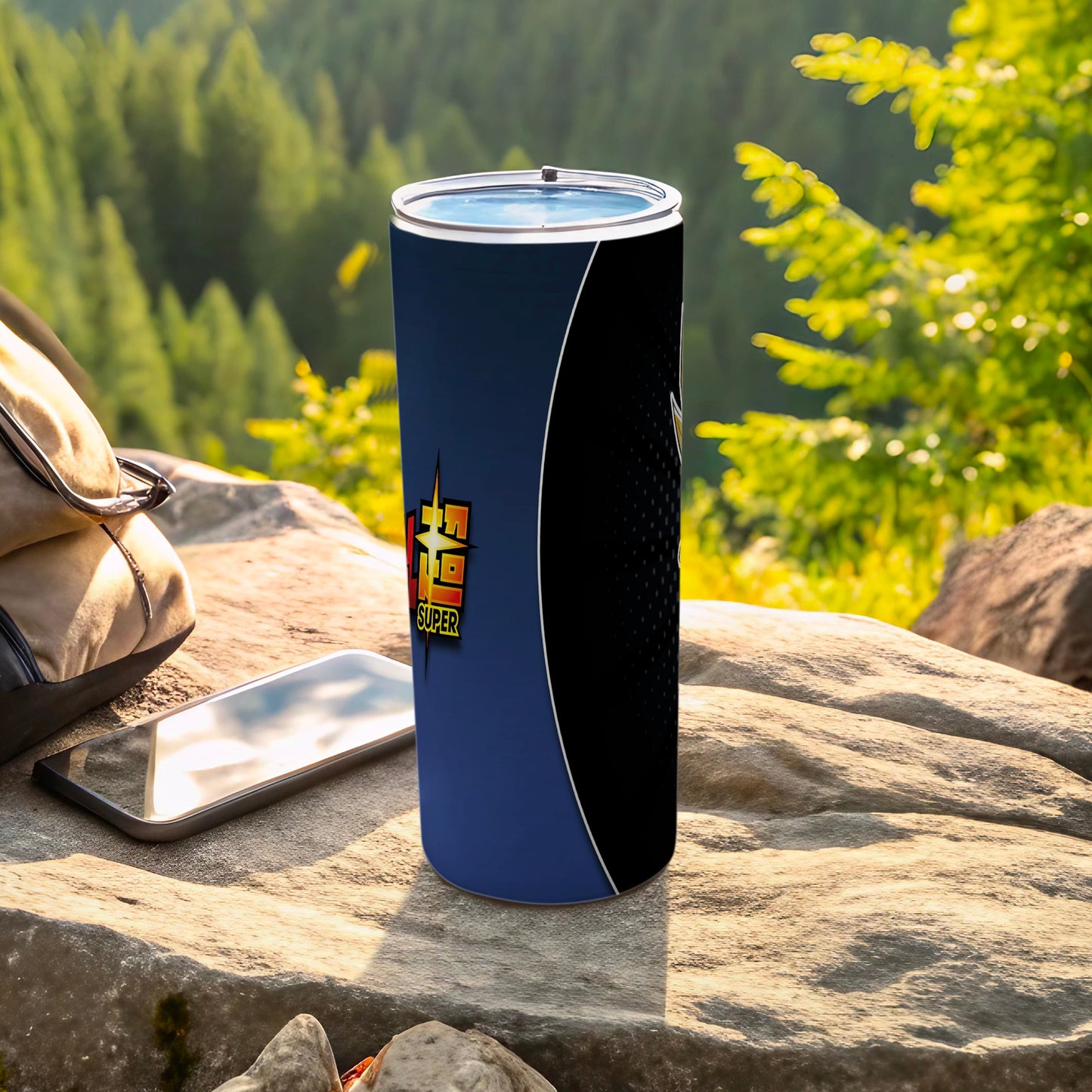 Blue Super Travel Tumbler with Lid for Beverage
