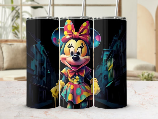 Vibrant Cartoon Character City Scene Tumbler