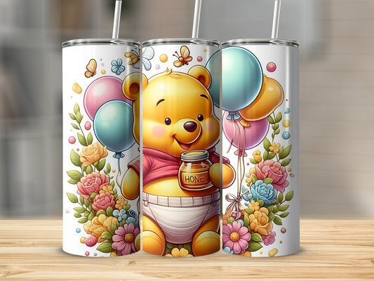Winnie The Pooh Balloons and Honey Jar Graphics Tumblers