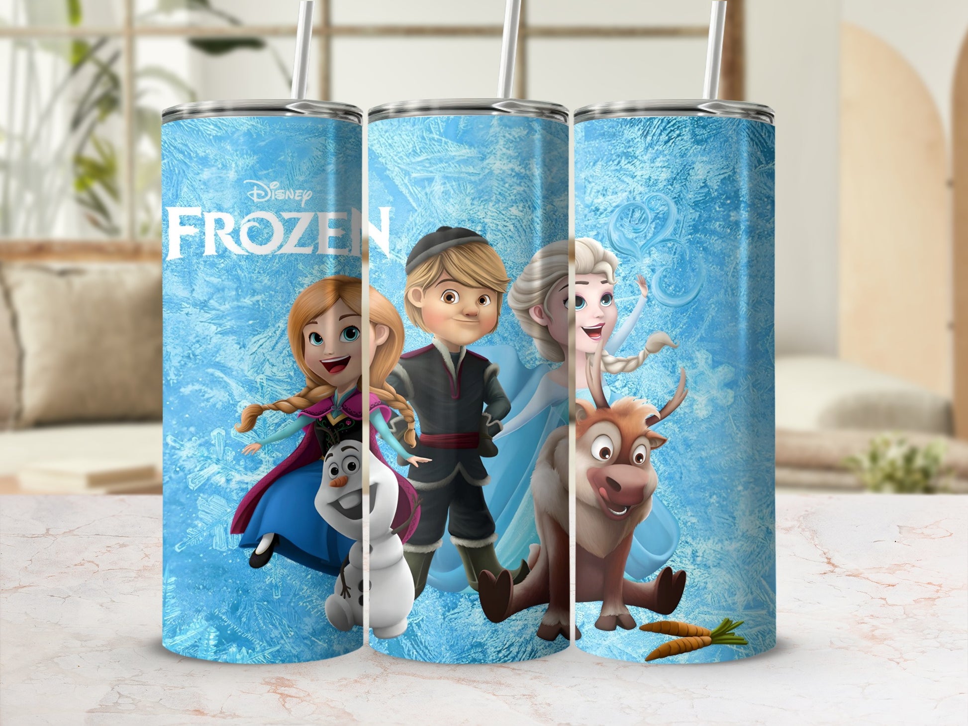 Disney Frozen Characters Stainless Steel Tumbler