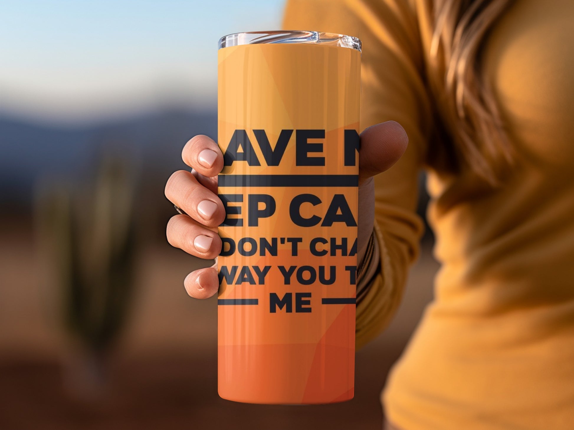 Motivational Quote Tumbler Keeps Drinks Hot or Cold