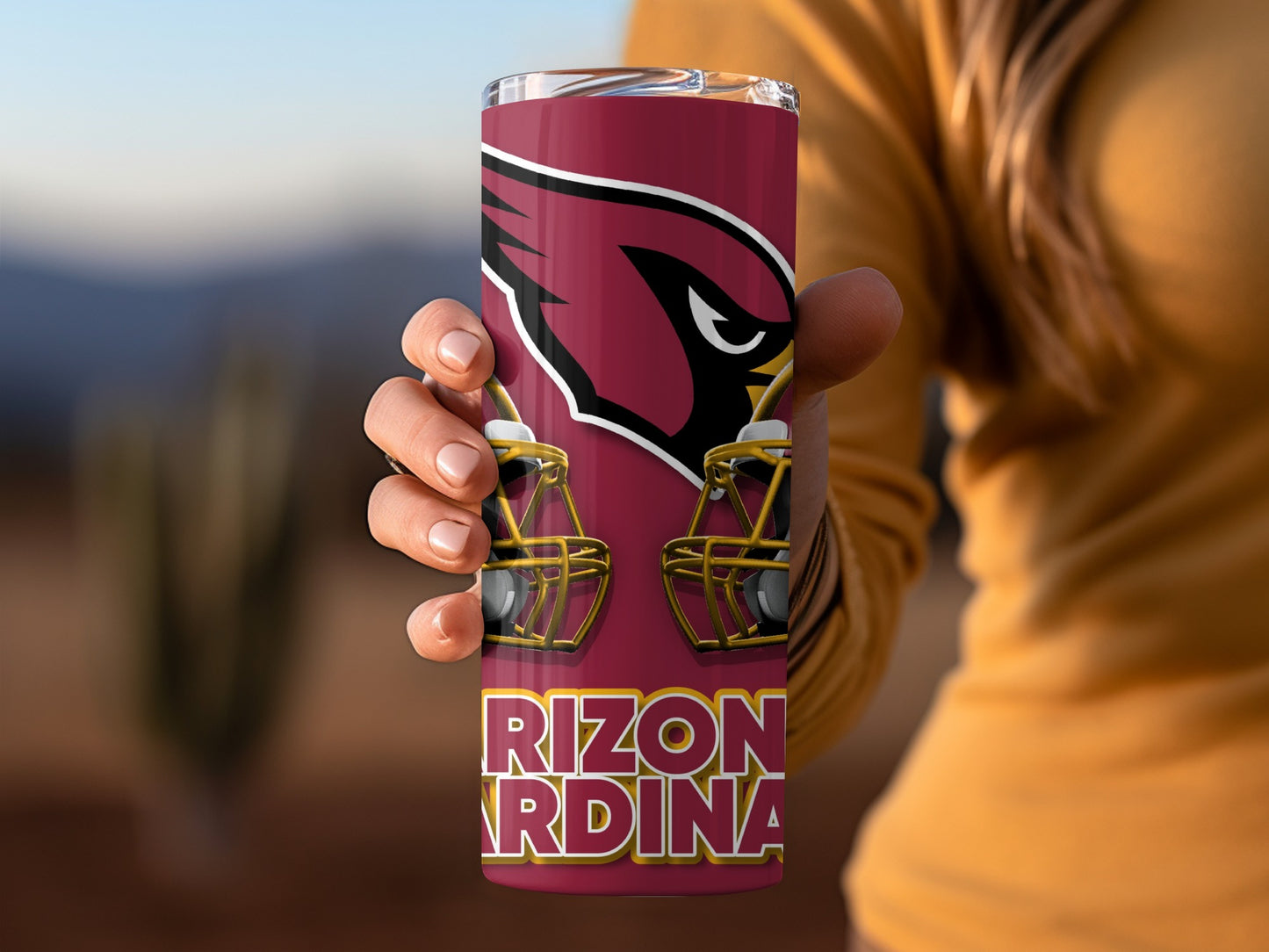Arizona Cardinals Helmets with Team Logo Design Tumblers