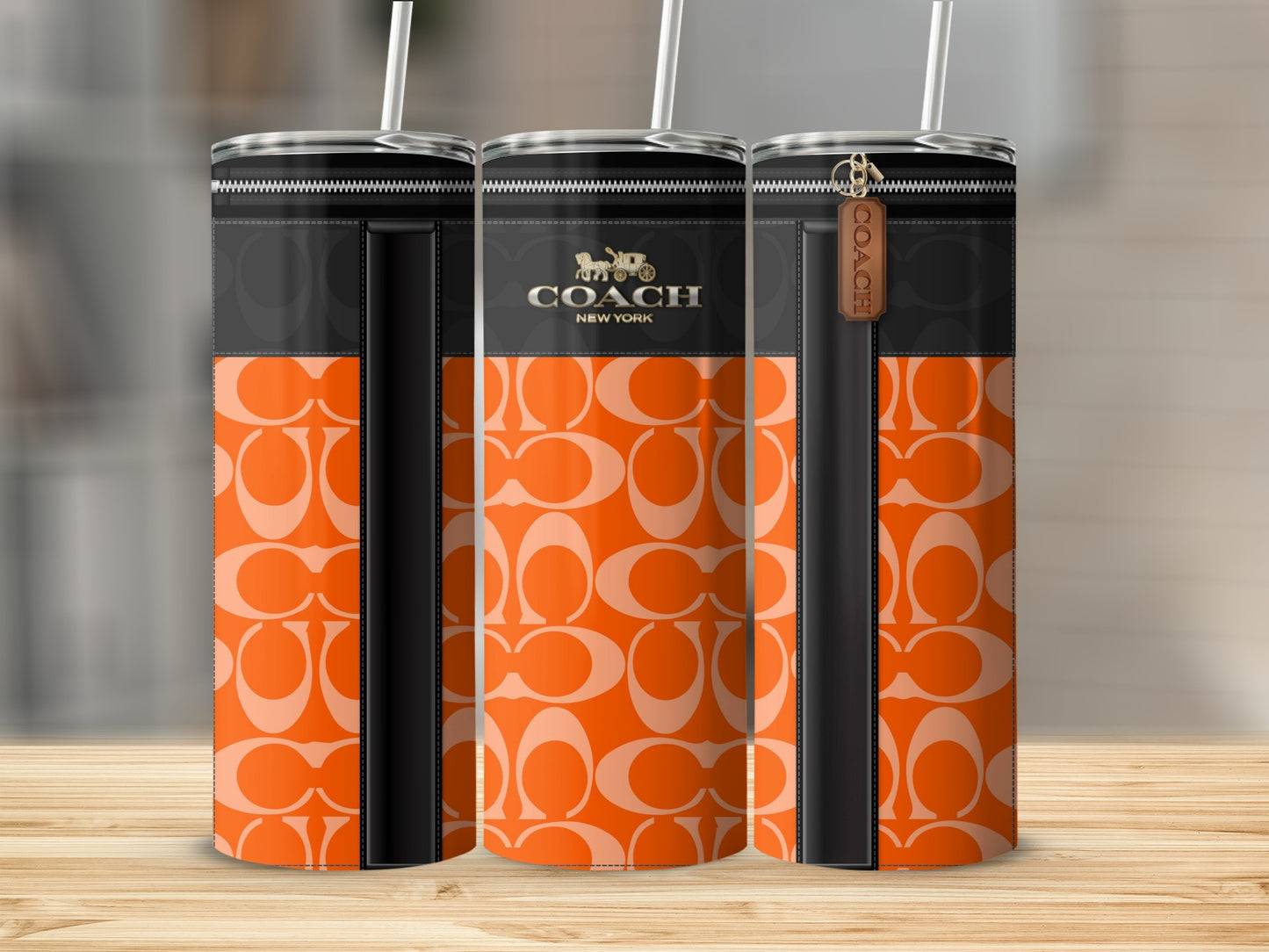 Stylish Coach New York Branded Tumbler with Zipper Design