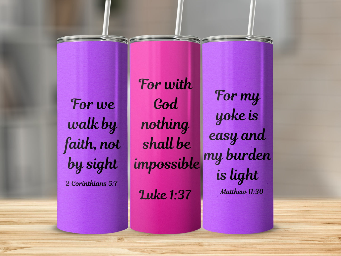 Inspirational Bible Verses Insulated Tumbler Cup