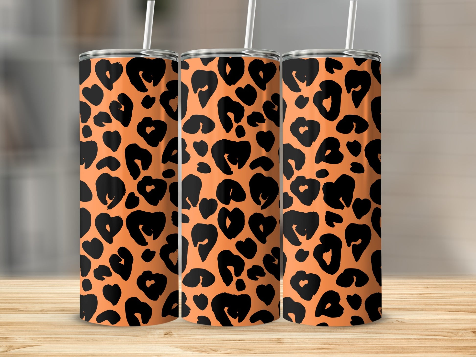 Stylish Leopard Print Tumbler for Trendy Beverage Enjoyment