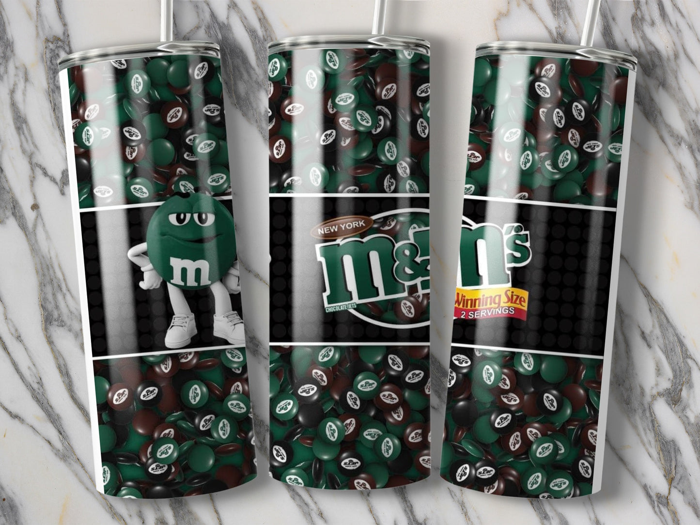 New York M&M's Chocolate Jets Winning Size Logo Tumblers