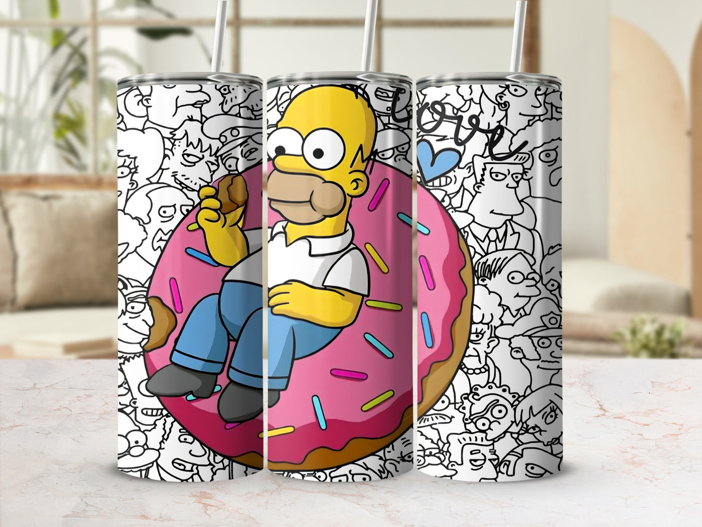Cartoon Character Design Colorful Tumbler
