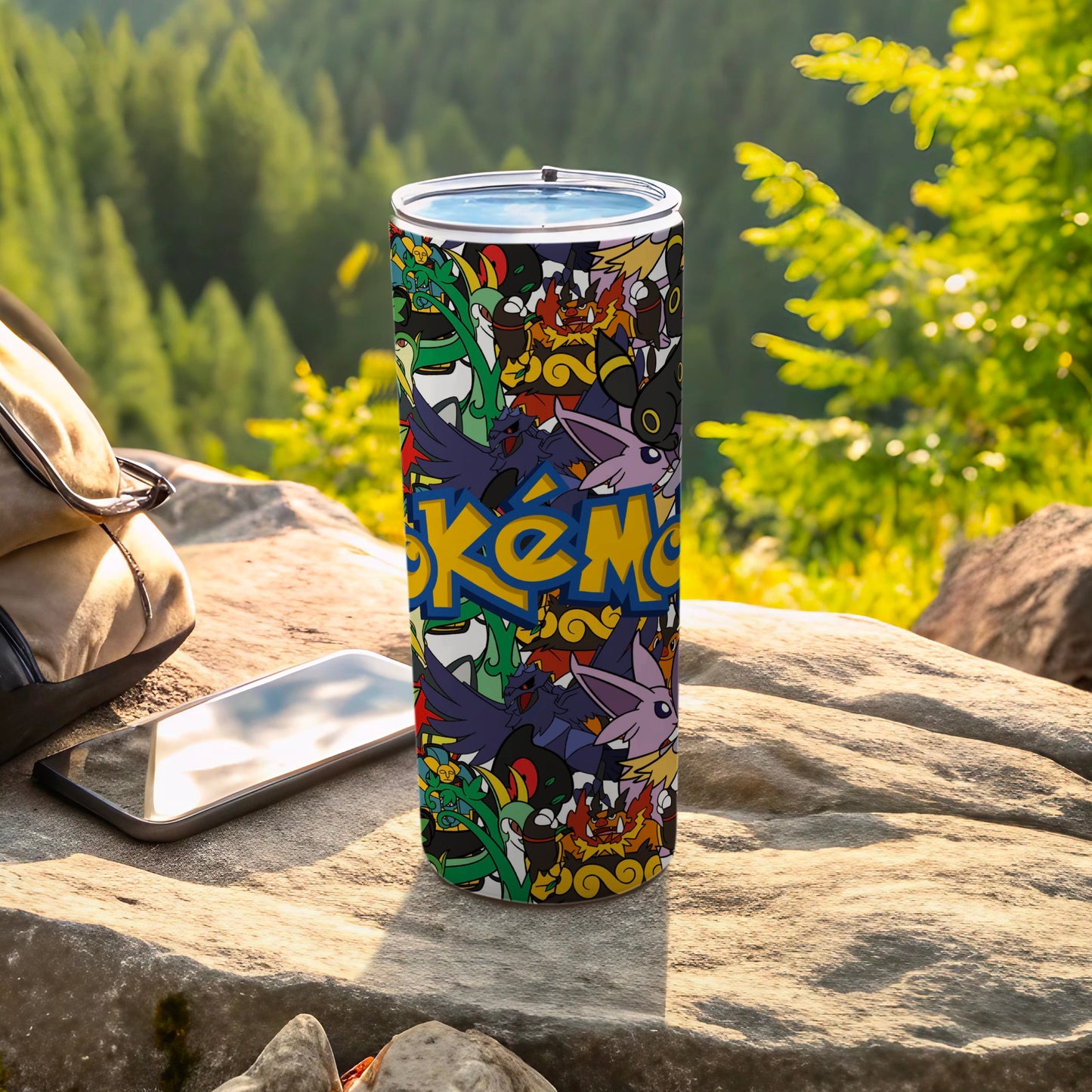 Vibrant Pokémon Characters Tumbler for Outdoor Adventures