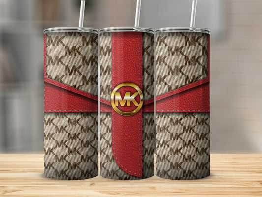 Stylish Red and Beige Patterned Tumbler Product