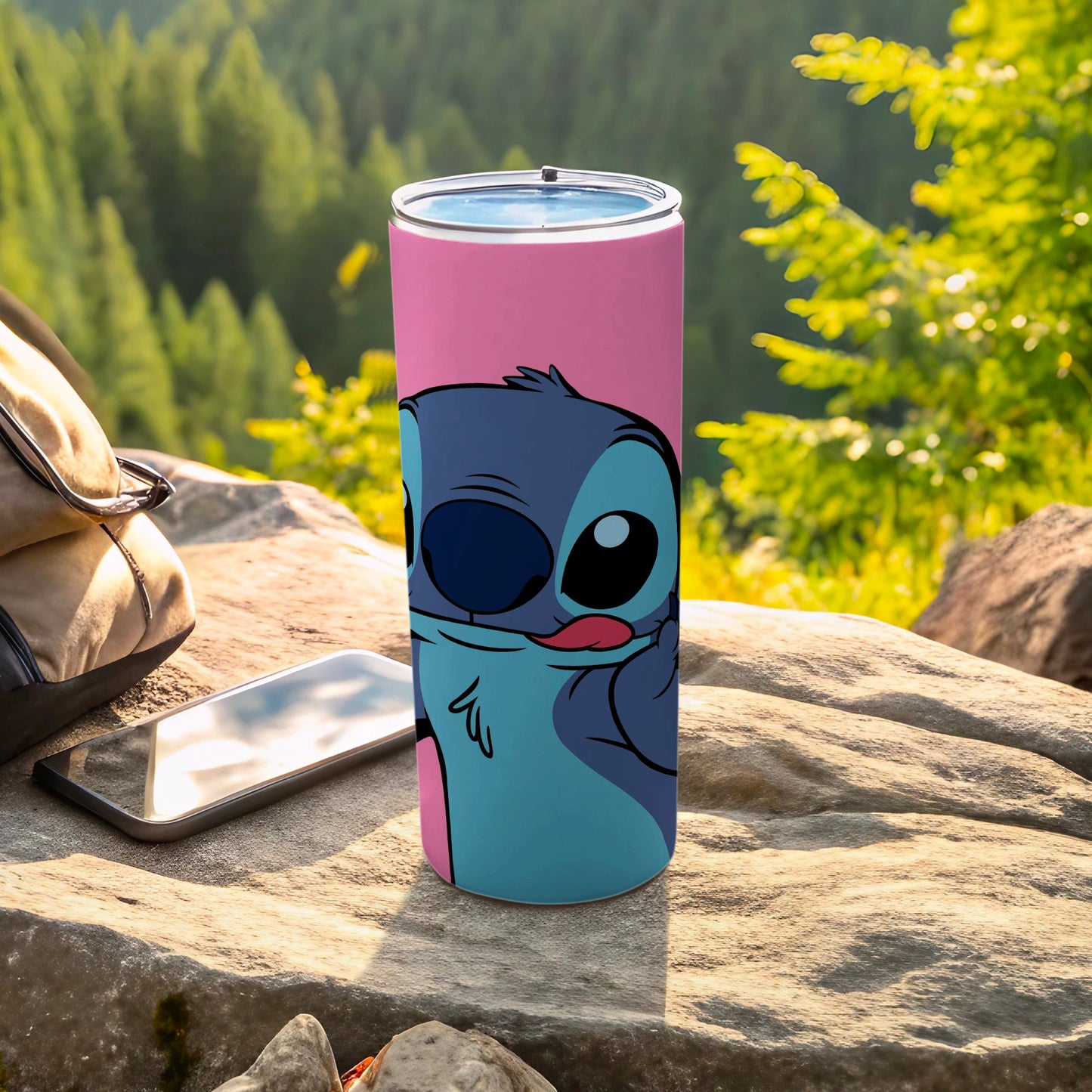 Cute Blue Alien Character Insulated Tumbler Activity Accessory