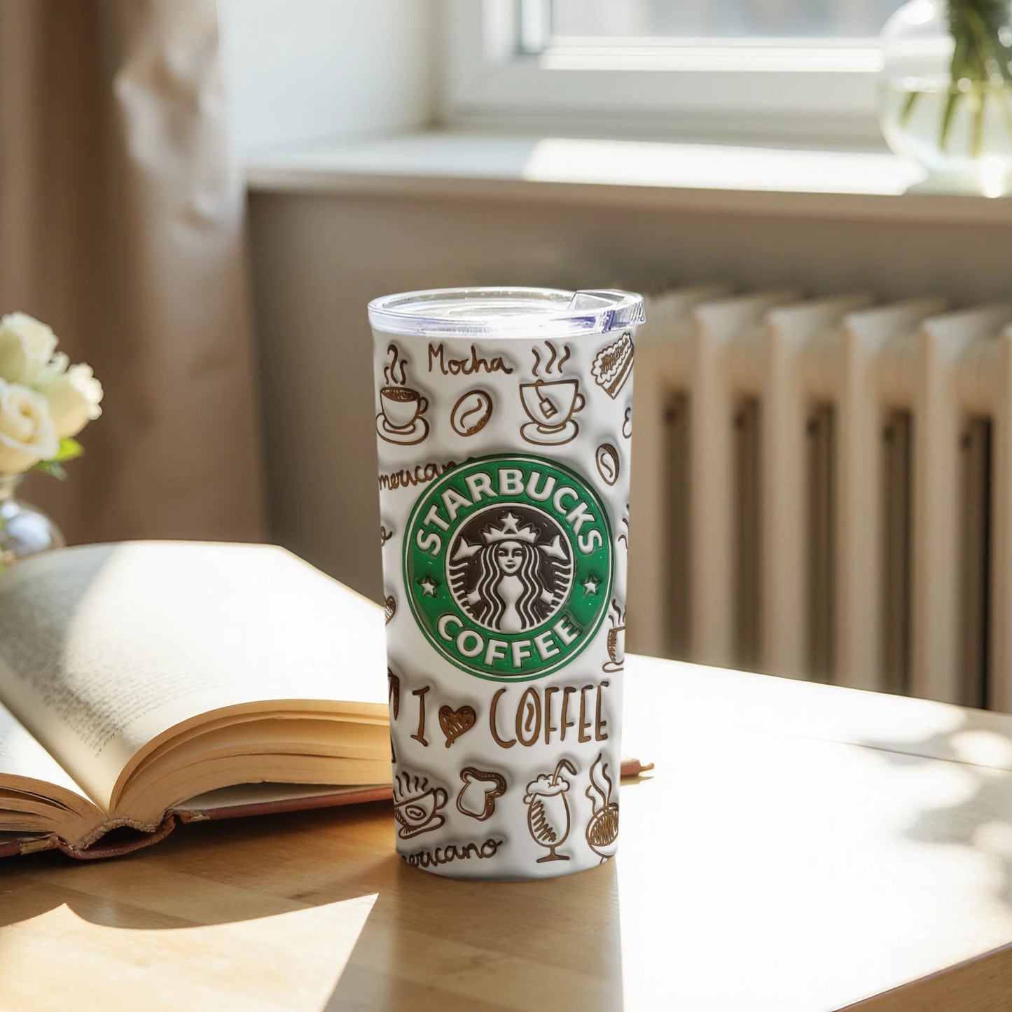 Starbucks Coffee Themed Travel Mug for Coffee Lovers