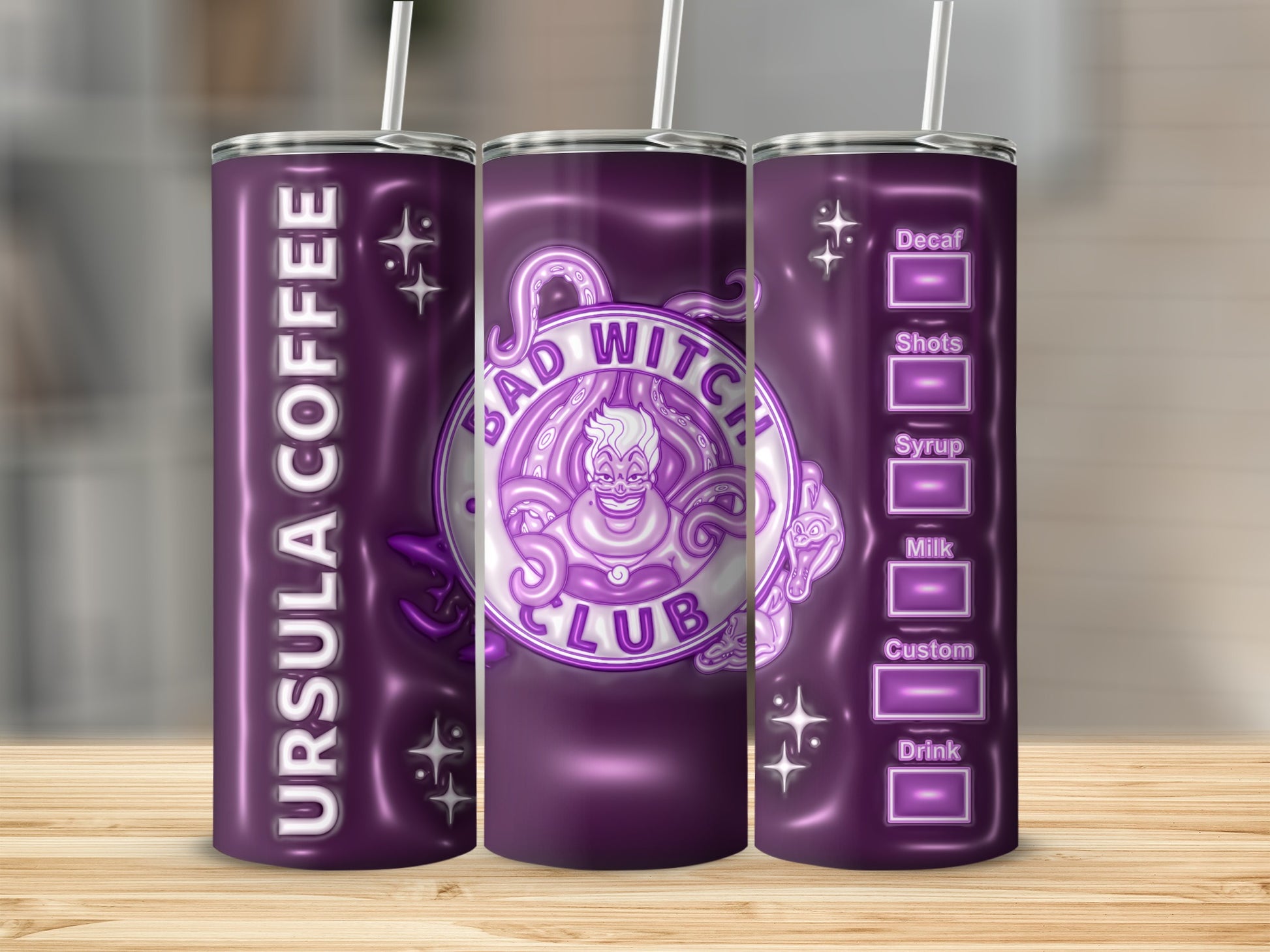 Ursula Coffee Bad Witch Club Tumbler with Straw