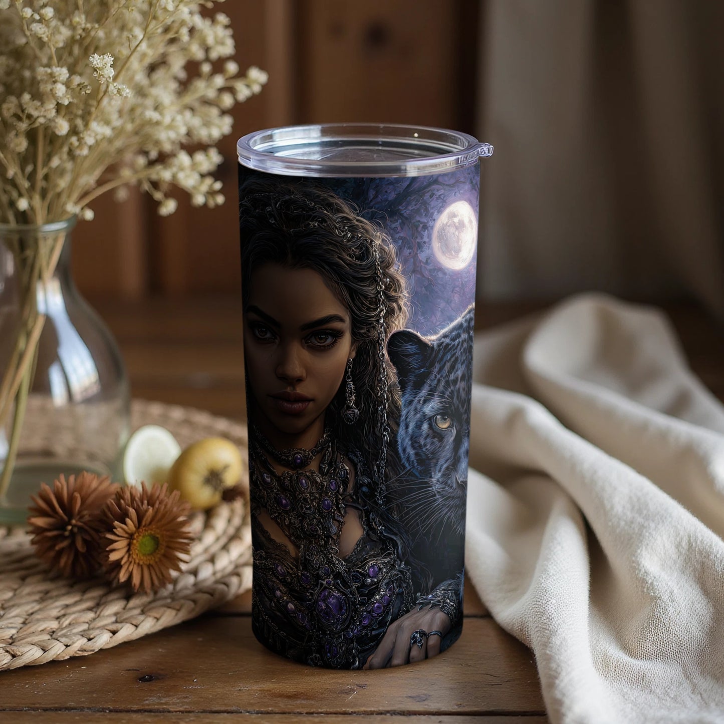 Enchanting Moonlit Art Insulated Tumbler Magic Travel Cup