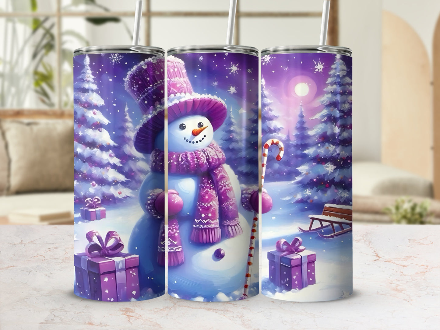 Winter Wonderland Snowman Tumbler Christmas Gift