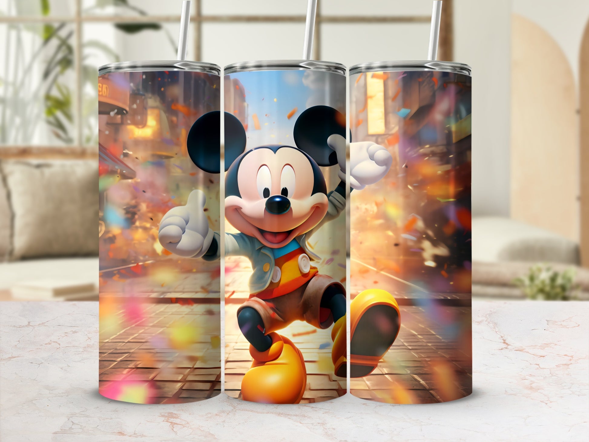 Mickey Mouse happy vibrant tumbler product