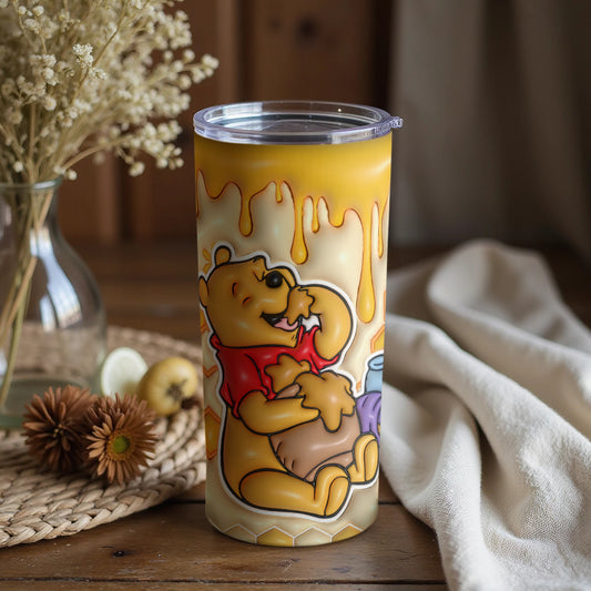 Winnie the Pooh and Honey Themed Tumbler