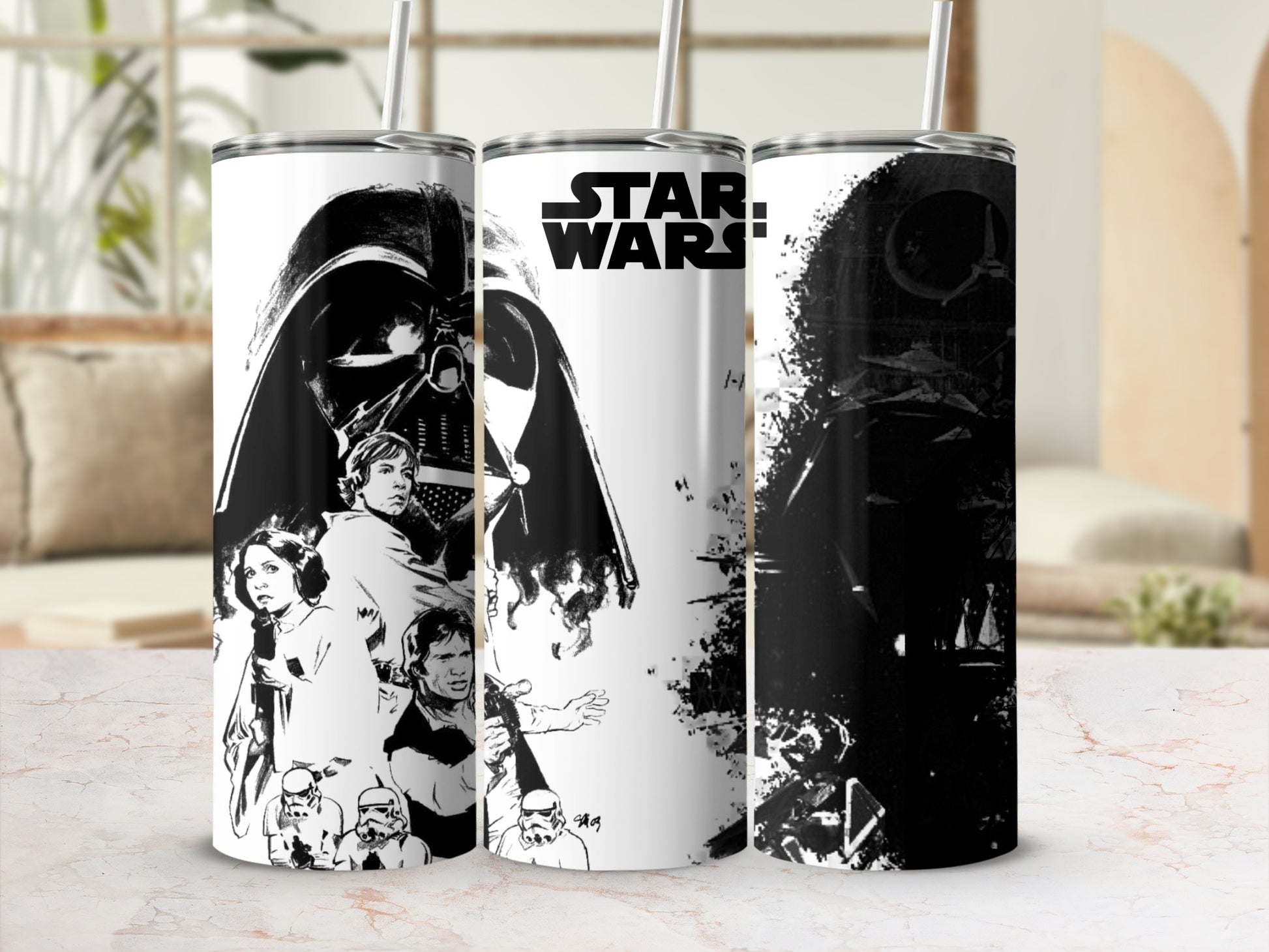 Star Wars Darth Vader Luke Leia Han Solo Tumbler product type
