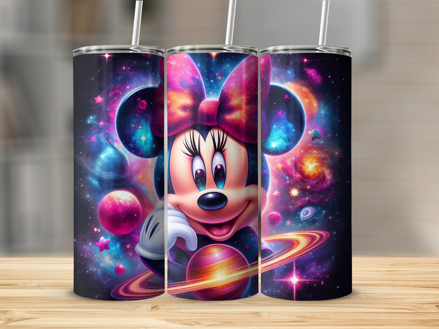 Minnie Mouse Galaxy Design Tumblers
