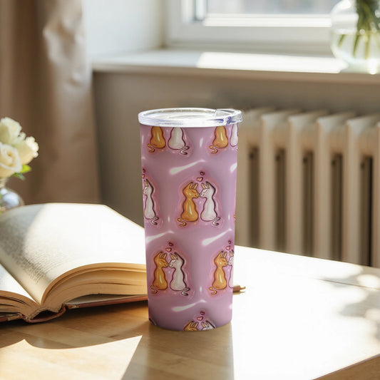 Cute Cats Pattern Insulated Tumbler Travel Mug