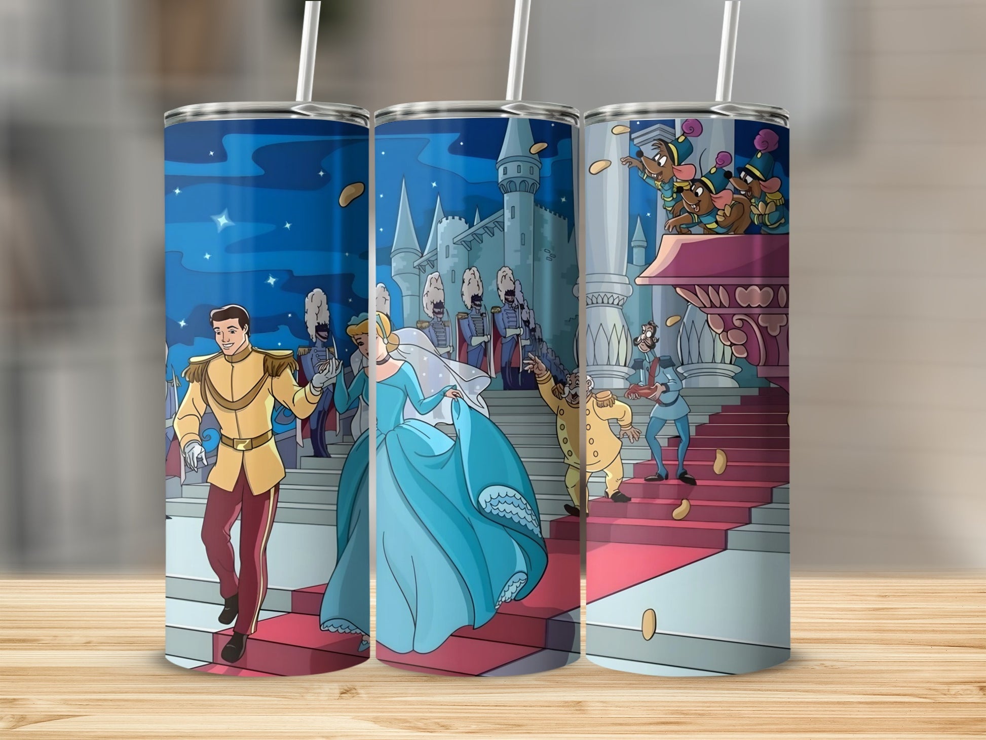 Cinderella Themed Tumbler for Fairytale Fans Drinkware
