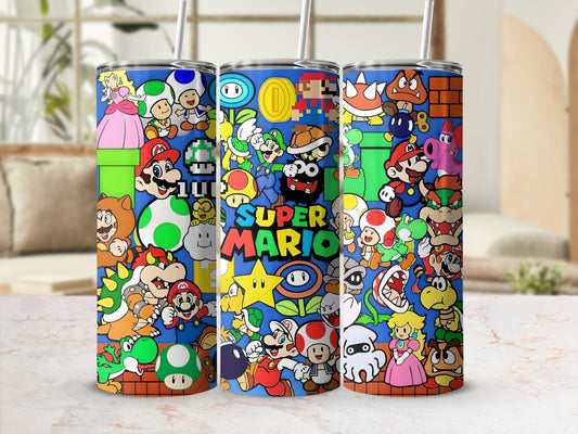 Super Mario Colorful Design Tumblers with Characters